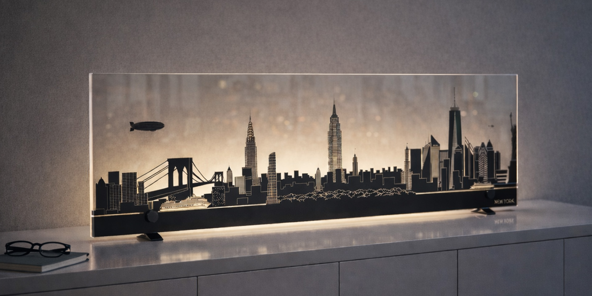 Skyline Lamp illuminated city skyline lighting object ambient light